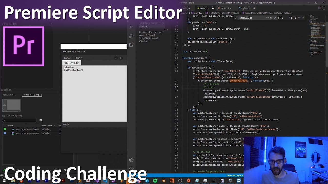 Coding Challenge #9 - Premiere Script Editor - YouTube