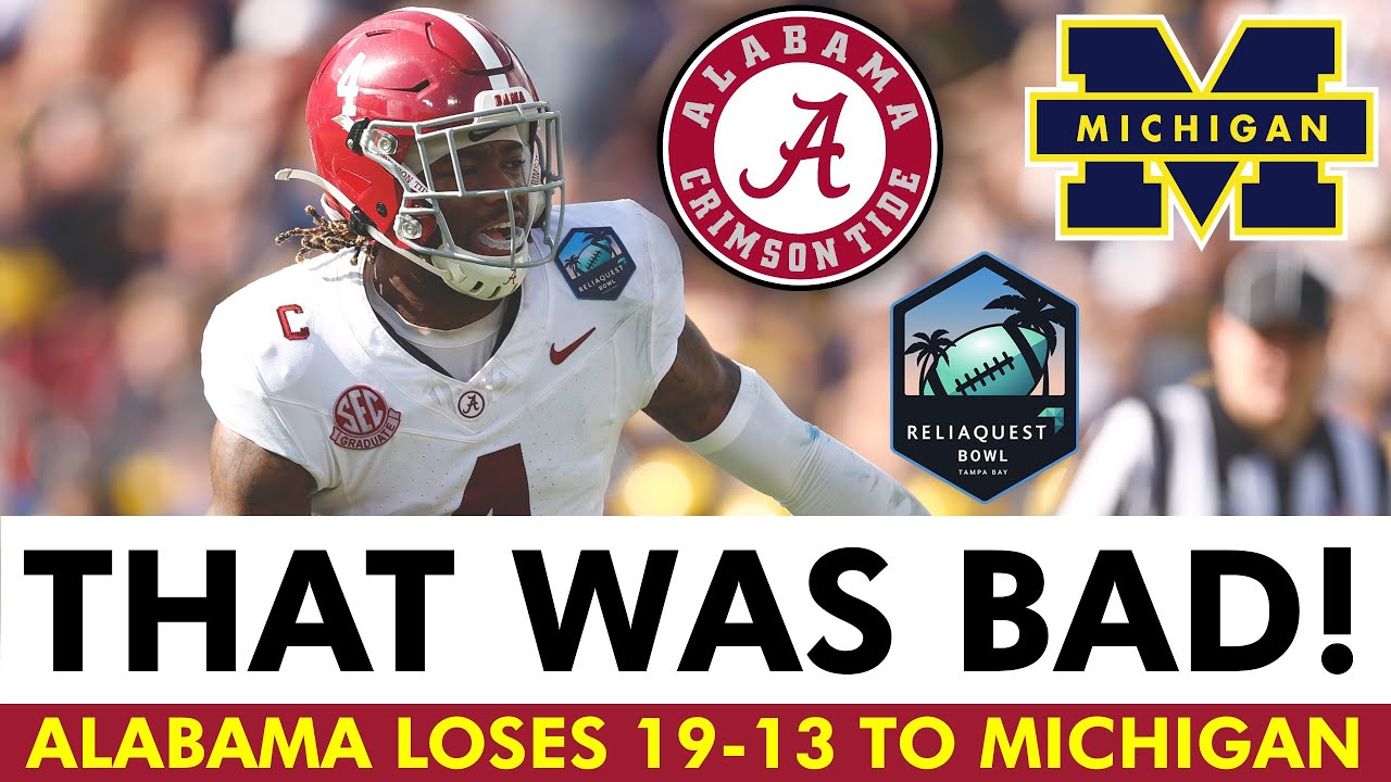 WATCH: Alabama Football Loses 19-13 To Michigan In The ReliaQuest Bowl Behind THREE Jalen Milroe Turnovers