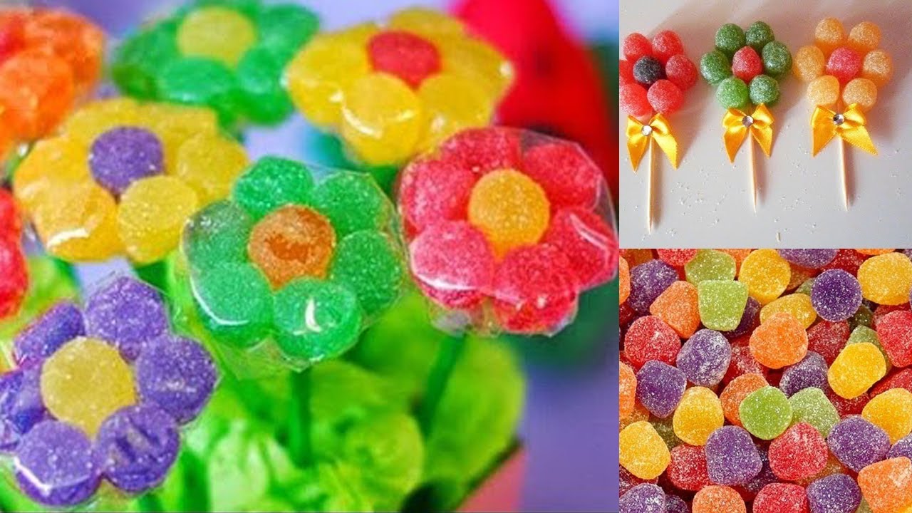 Como fazer flor de Jujuba (bala de goma) - DIY - Faça você mesma | Alexandre Alarcão