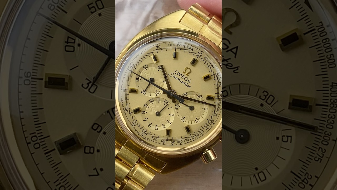 Vintage Omega Seamaster Chronograph 145.016 YG 1-Minute Watch