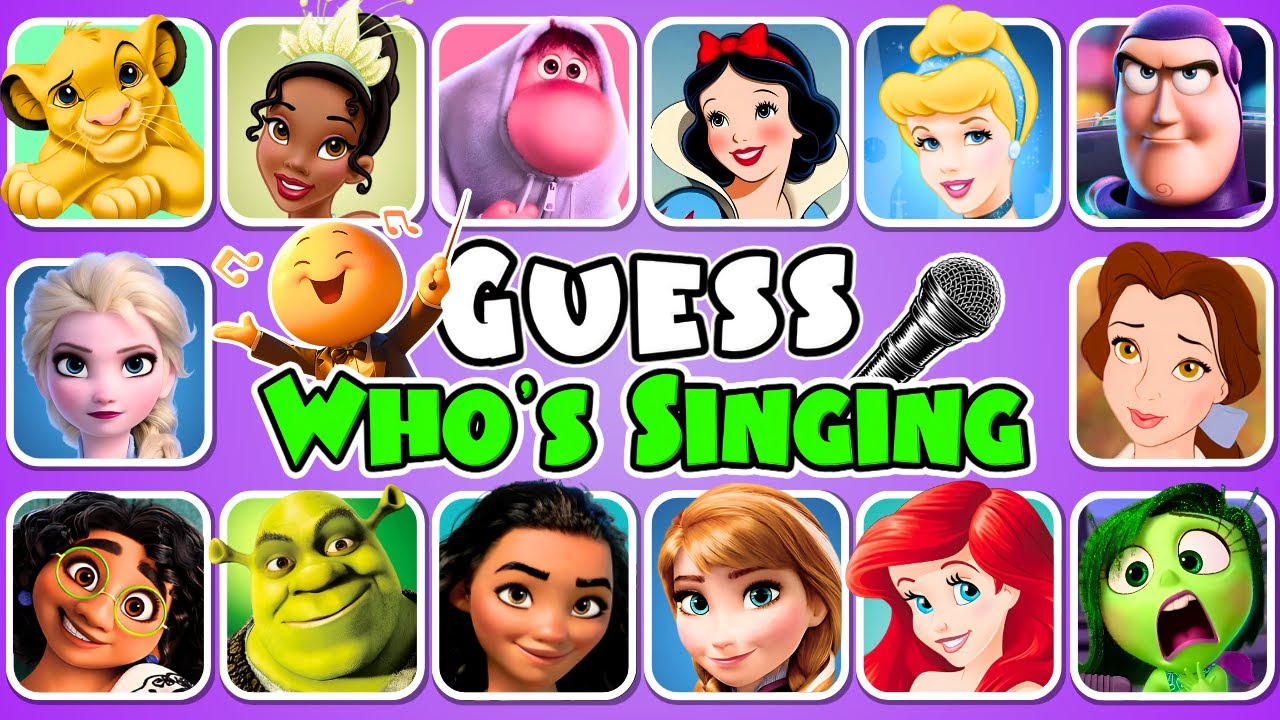 Guess Who's Singing 🎙️🌈🎶 Guess 60 Disney Songs | Inside Out 2, Encanto, Moana, Elsa, Rapunzel, Ariel