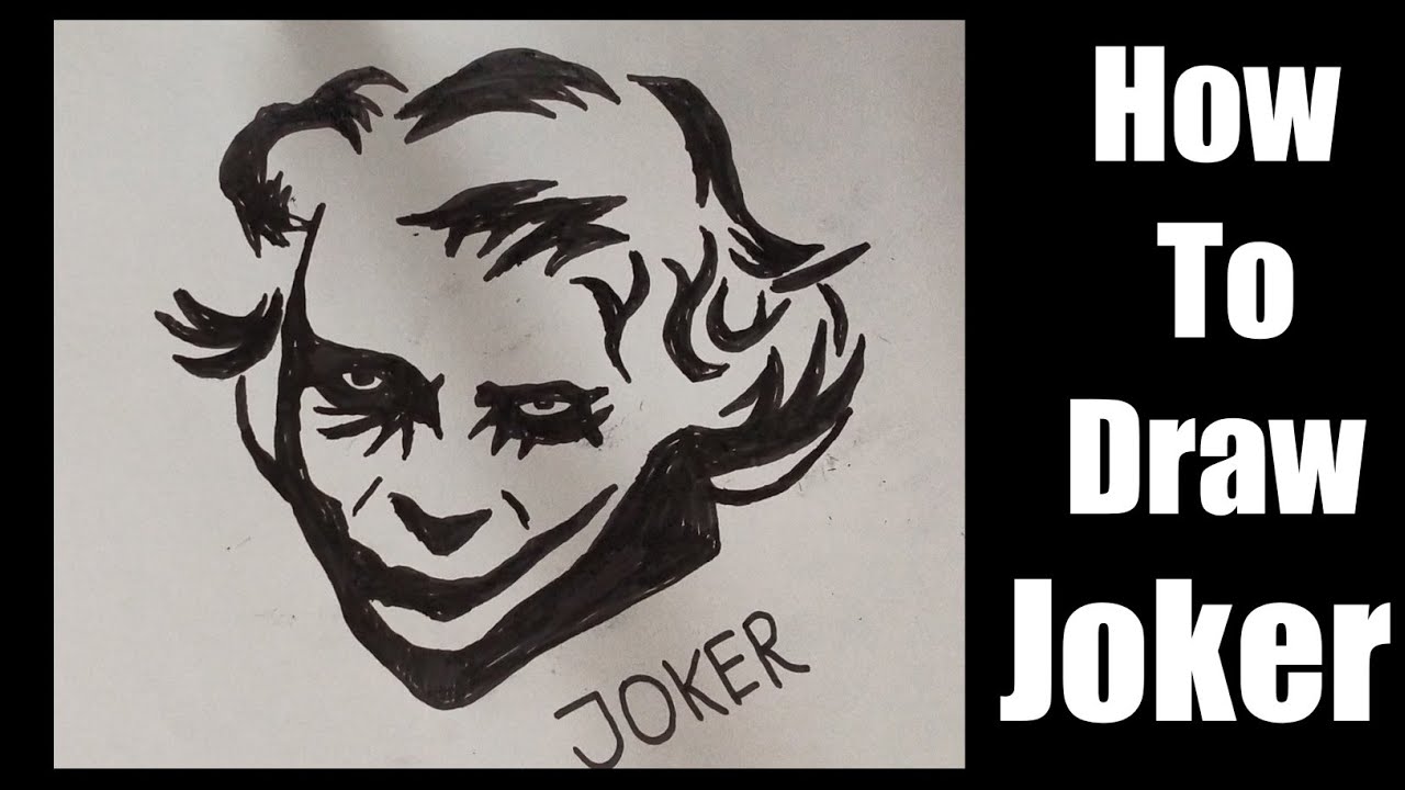 How to draw joker - How to draw joker sketch - Step by Step - SHN Best