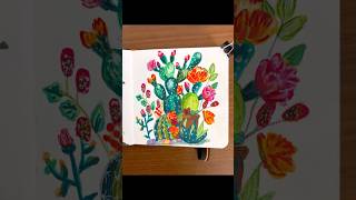 Day15/30: Where thorns meet art 🌸” #30daychallenge #art #viral #shorts #cactus
