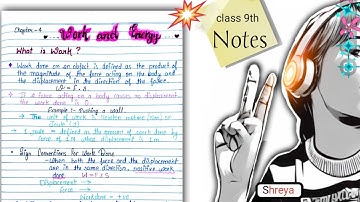 work and energy Class 9th notes ||work and energy notes class 9th || class 9th science chapter 11