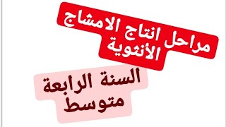 مراحل انتاج الامشاج الانثوية-السنة الرابعة متوسط