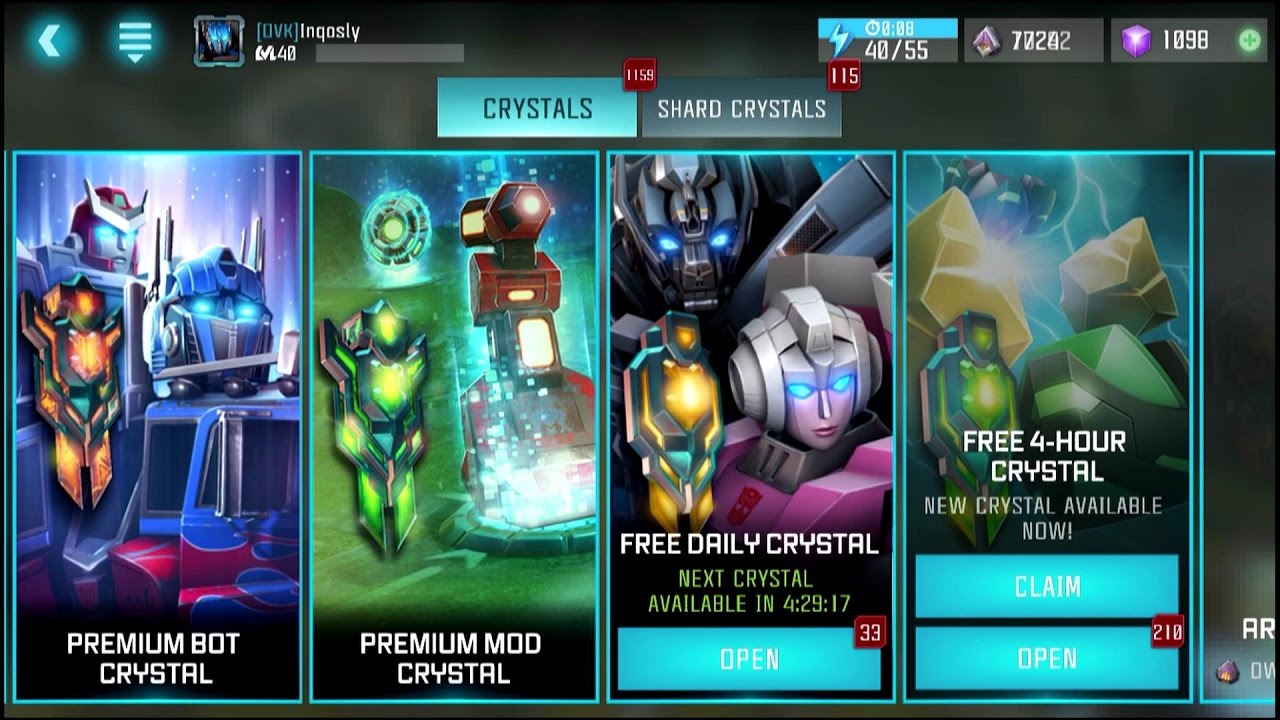 Opening 33 Daily Crystals Transformers to Fight YouTube