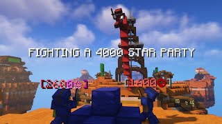 FIGHTING A 4000 STAR PARTY! | Hypixel Bedwars