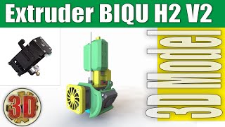 Extruder Biqu H2 V2 For 3D Printer Uni 250 Uni2.3