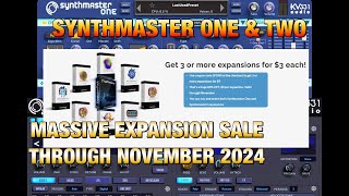 SynthMaster One & Two - Desktop Expansion Sale - Get Any Three Expansions for $9.00 - November 2024