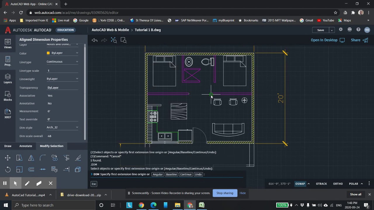 AutoCad Tutorial E Web Adding Notes and Dimensions DD - YouTube