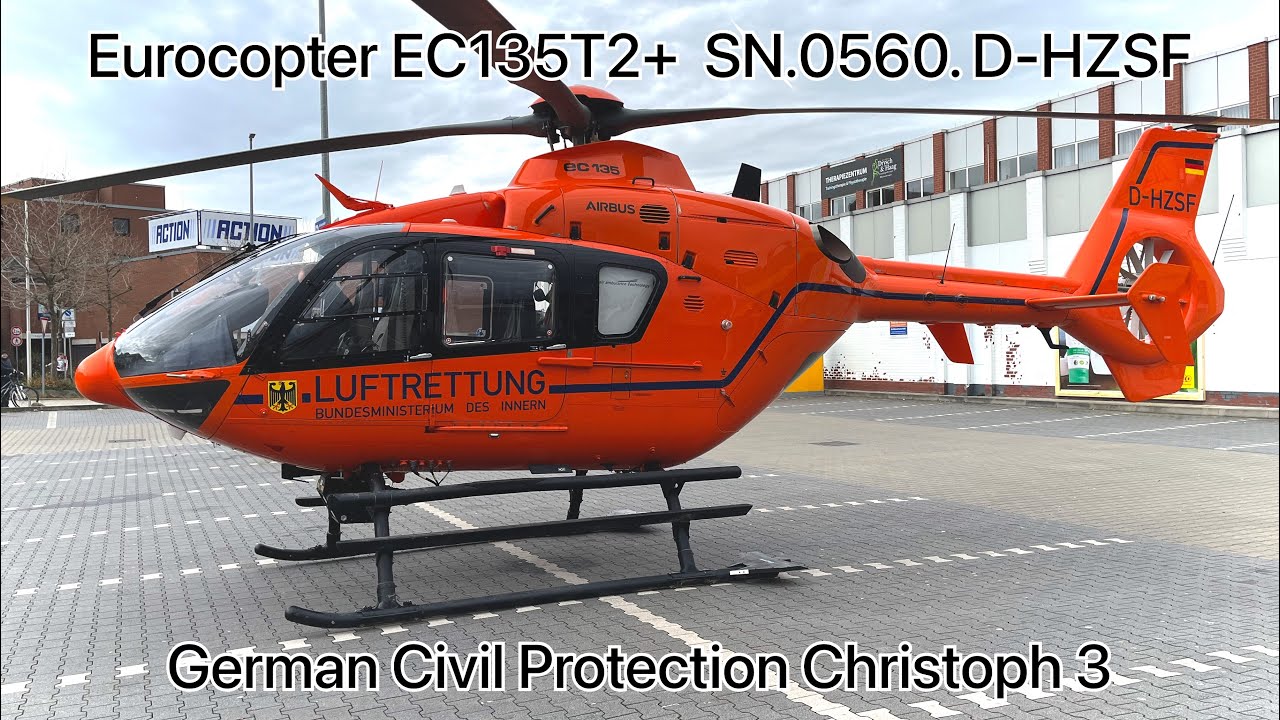 Eurocopter EC135T2+ SN.0560 D-HZSF Christoph 3 Luftrettung EMS mission in Meckenheim 1. January 2023