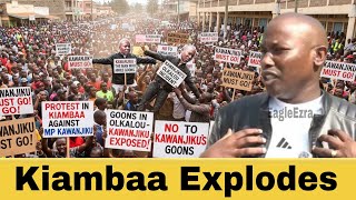 Kiambaa erupts in Protests against Mp kawanjiku over Olkalou Goonism involvement; Ruto cant believe