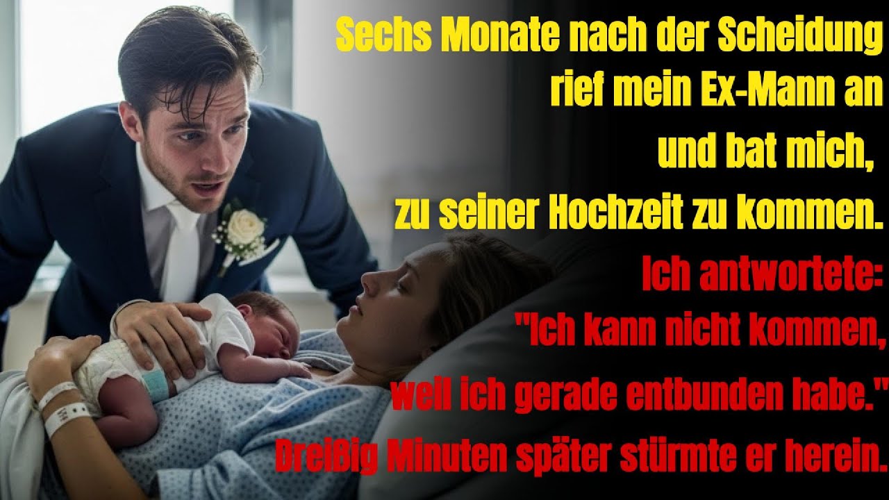 6 Monate nach Scheidung: Ex heiratet.Ich: "Gerade entbunden."Er stürmte fassungslos rein. 😱
