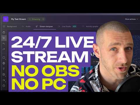 YouTube video thumbnail for How to Live Stream 24/7 on YouTube (No OBS, No PC Needed!)