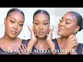 TRYING VIRAL CLEAN GIRL MAKEUP FOR WOC l for Black girl l IB Fatima Bah | Makeup tutorial