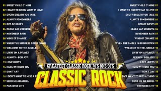 Aerosmith, Nirvana, Led Zeppelin, Bon Jovi, U2, ACDC - Classic Rock Songs 70s 80s 90s Full Album