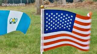 🇺🇸 American Flag Blowing in 18mph Wind! Plus the 🇬🇹 + 🇨🇱 Flag too!