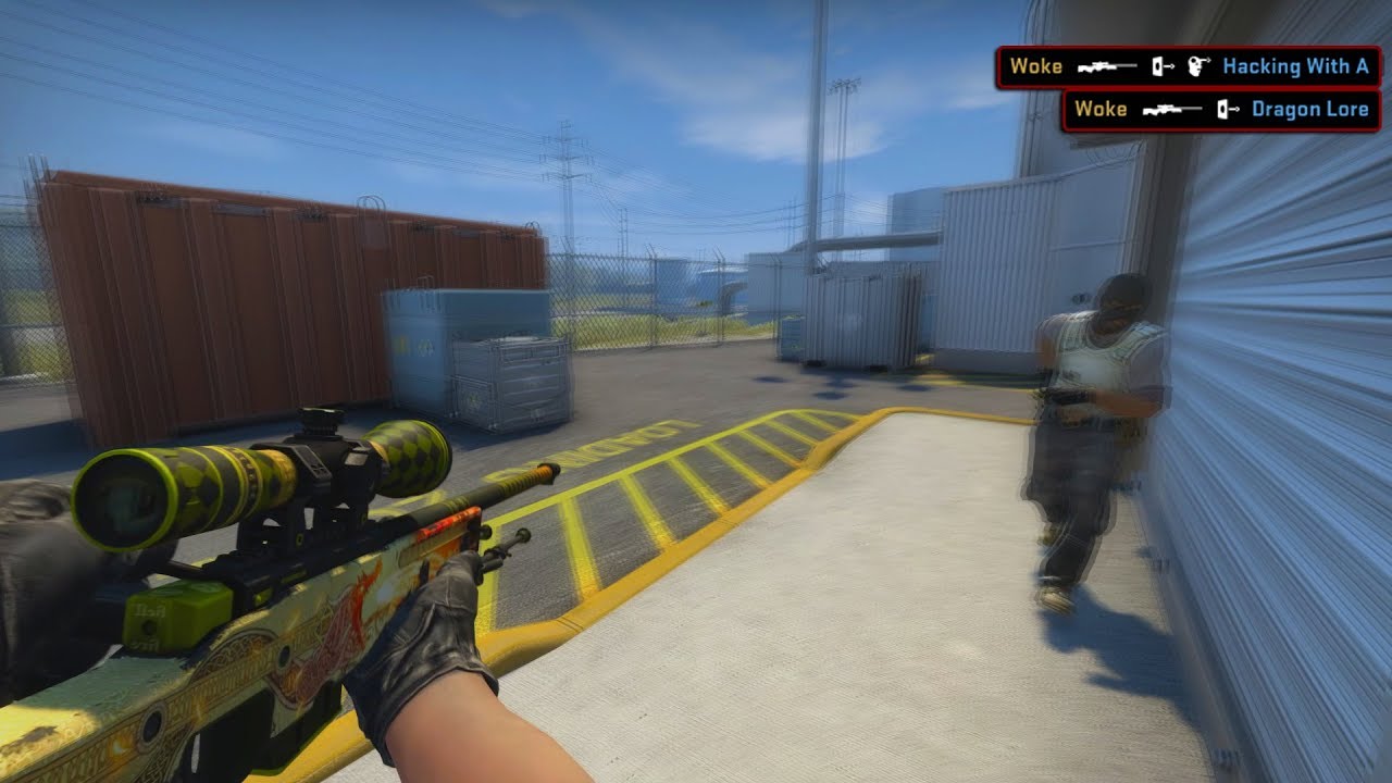 He's hacking with a dragon lore?