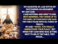 I stayed silent after my daughter-in-law spat on Me, in the morning, the guests saw her turn pale