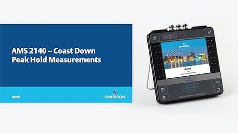 Tutorial: Measuring Coast Down Peak Hold with the AMS 2140