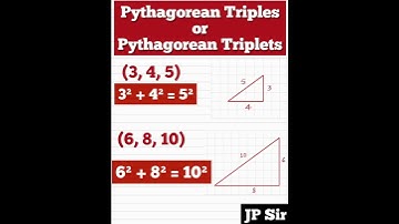 What is a Pythagorean Triple | Math in English | Maths Shorts JP Sir