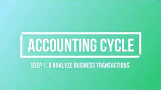 Accounting Cycle   Analyzing Business Transactions 1 0