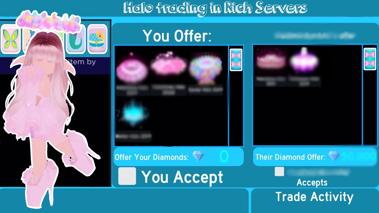 Halo trading in Rich Servers Part 1 Royale High LisaHearts YouTube