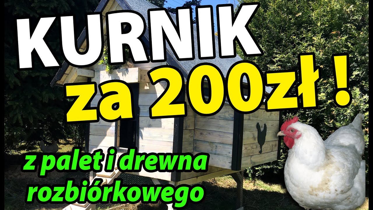 Piękny drewniany Podlaski Kurnik z wolierą w ogrodzie. Kurnik na 20 kur. 