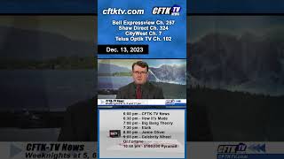 December 13, 2023 News Update Short with Cael Maslin - Watch CFTK-TV News weeknights at 5, 6 & 11 pm