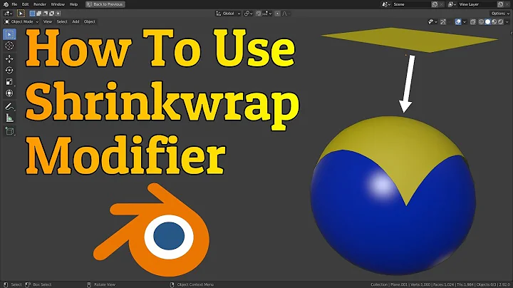 How to use Shrinkwrap modifier in Blender? | Tutorial