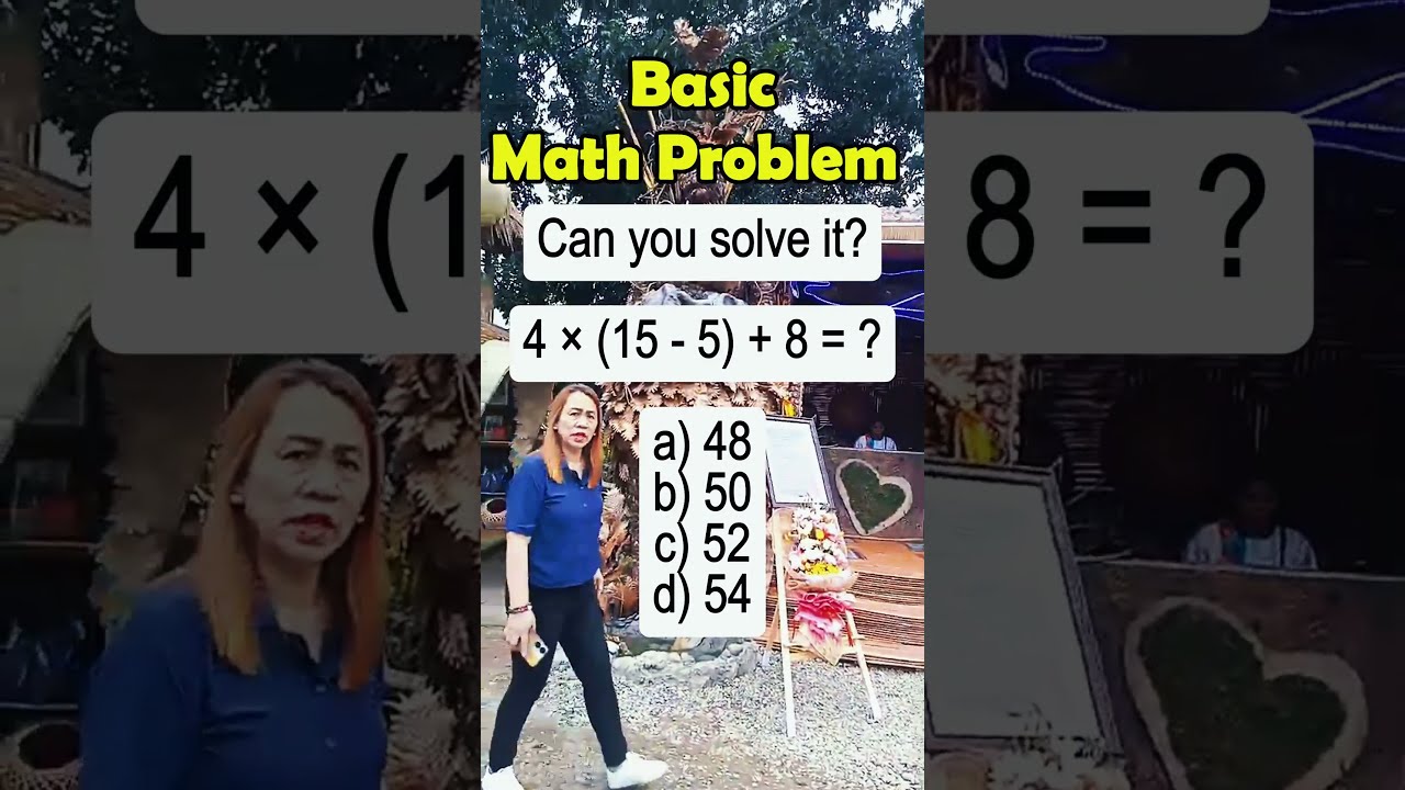 4 15 5 8 A 48b 50c 52d 54 MathematicsChallenge Quiz MathTutor Civilservice Shorts