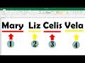 Como separar nombres y apellidos en Excel (2,3,4,5 nombres y apellidos)