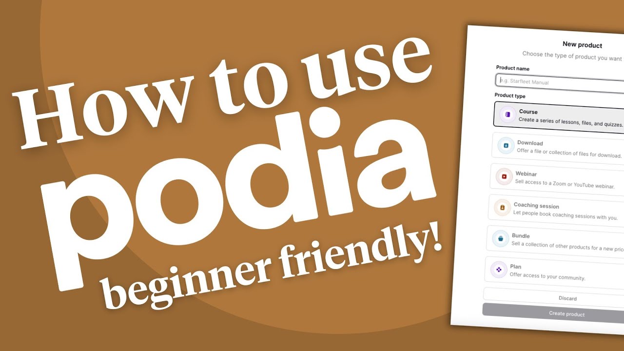 Get started with Podia! [BEGINNER FRIENDLY] - YouTube