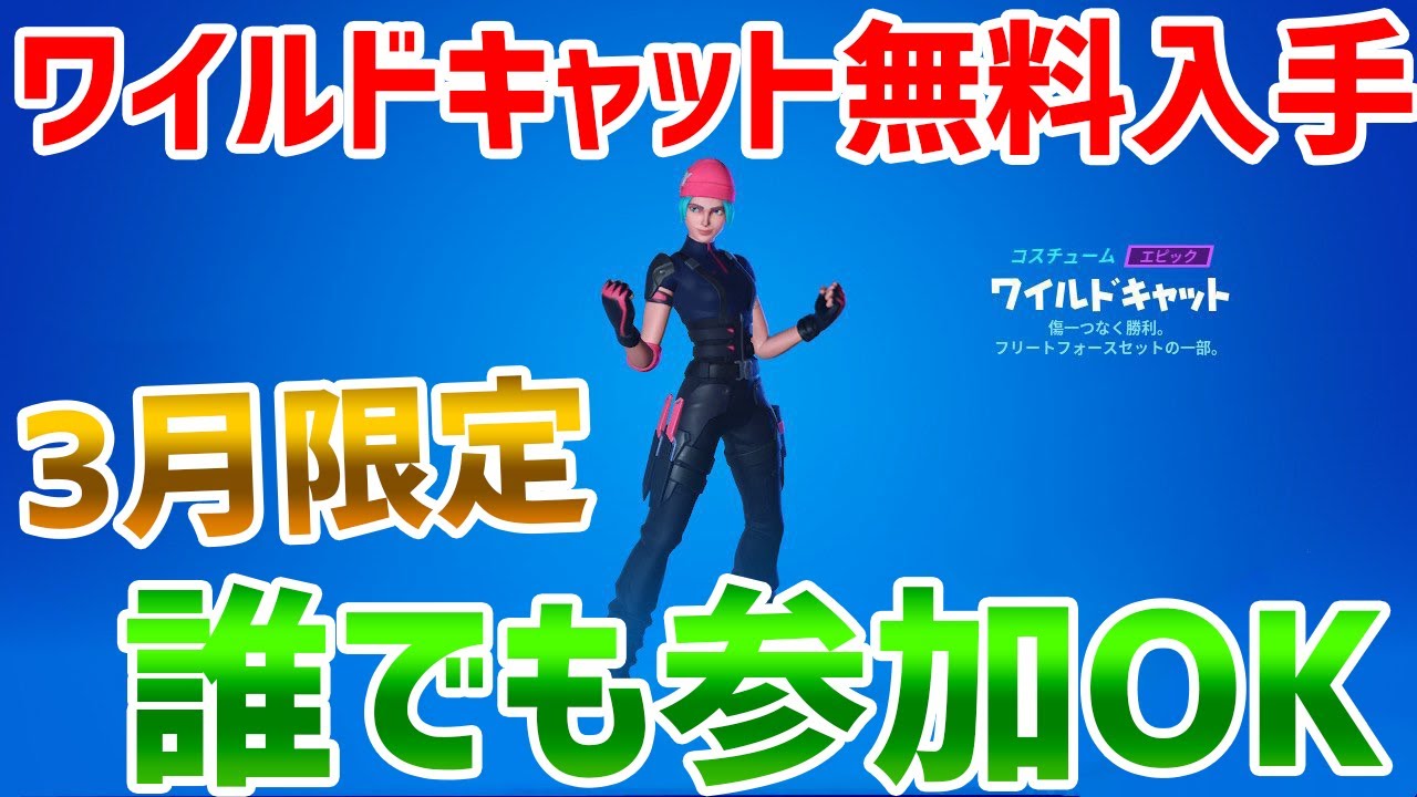 ワイルドキャット無料入手方法！【フォートナイト／Fortnite】【ギフト