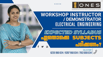 Workshop Instructor / Demonstrator | Electrical | Grade 2 | 678/2022 | Expected Syllabus | ONES