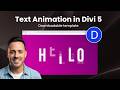 New Text Animation in Divi 5