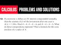 62. If you invest x dollars at 4% interest compounded annually, then the amount A(x) of the invest