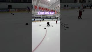 Bloody nose alley. Small area battle drill #hockeyiq #hockey #hockeyplaying #hockeycoach
