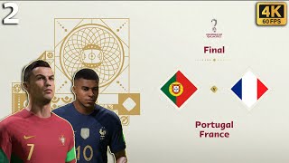 PORTUGAL vs FRANCE | FIFA WORLD CUP Qatar 2022  | FINAL | 4K 60fps | No Commentary
