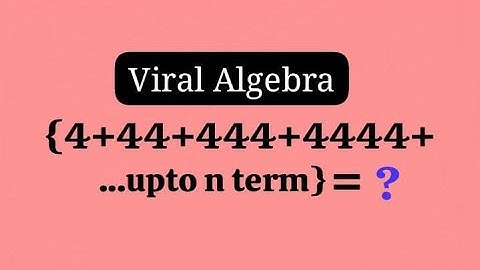 Viral Algebra : Find the sum using GP Series