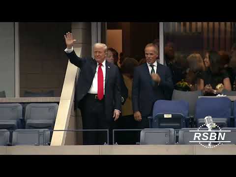 WATCH President Donald J Trump Arrives At Arthur Ashe Stadium For The Us Open 9 7 2025