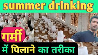 poultry drinking system in summer season/ फार्म में पानी देने का सही तरीका