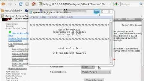 WebGoat 5.3 - Using an Access Control Matrix