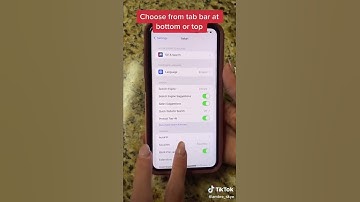 How to change the Safari Tab Bar position on Iphone @ambre skye