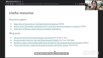 ML System Design Jam: Recsys Session 1 (Google’s intro to RecSys ) by Chloe He
