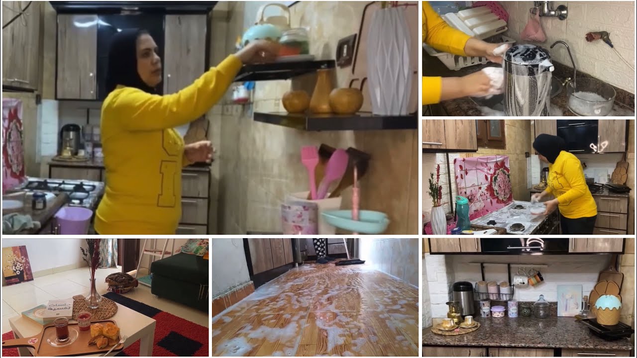 روتين تنظيف عميق للمطبخ🫧المطبخ كام منهار يلا تشجيع وحمااااس🪣مشترياتي لتجديد المطبخ🛍️