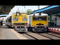 Crazy nonstop EMU Local &amp; Express Train Crossing at Buggiest Station "KONNAGAR"