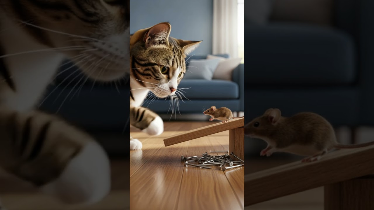 Cat’s Clever Trick: Will the Mouse Fall? A Surprise Move 