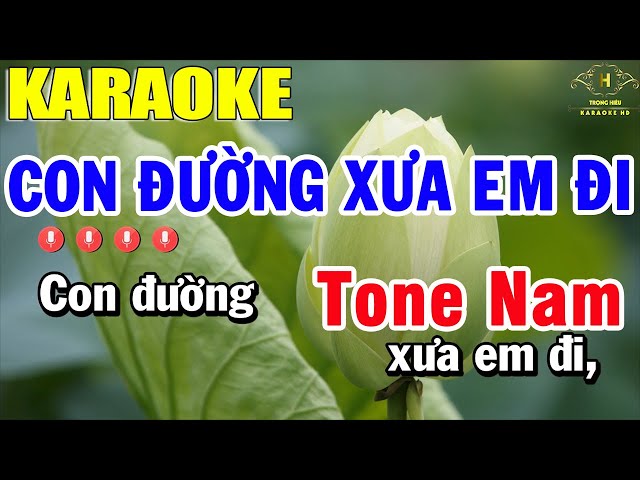 Con Đường Xưa Em Đi Karaoke Tone Nam Nhạc Sống | Trọng Hiếu class=