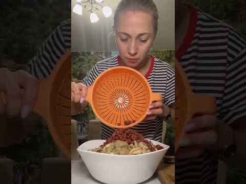 Салат «Домашний», этот салат станет одним из ваших любимых 😋#салатизфасоли #мамаготовит